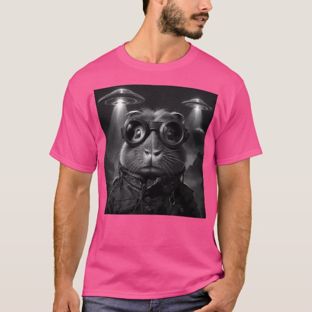 Camiseta Capibara Gracioso Con Ufos (Anverso)