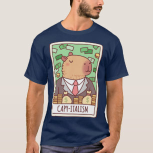 Camiseta Capibara Gracioso En Un Negocio Con Capita De Capi