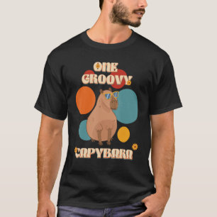 Camiseta Capibara Groovy En Glasses 70th Style Capy Mascota