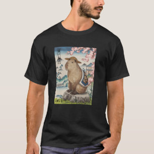 Camiseta Capibara Kyosai, arte japonés vintage