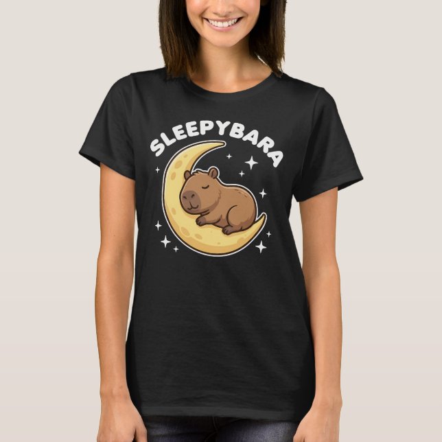 Camiseta Capibara lindo Sleepybara (Anverso)