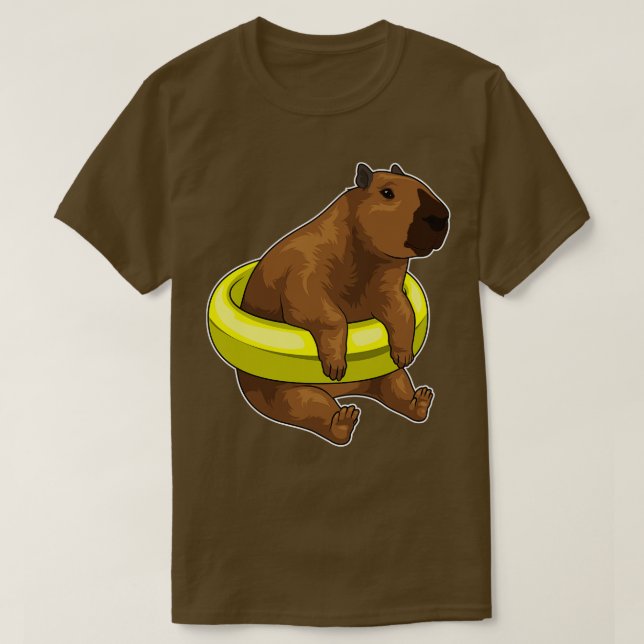 Camiseta Capibara Natación en vivo (Diseño del anverso)