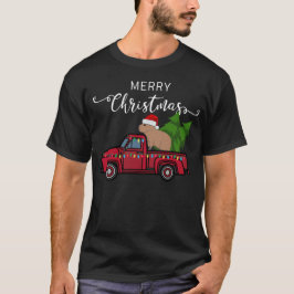 Camiseta Capibara Navidad Ornamento navideño Camión Árbol D
