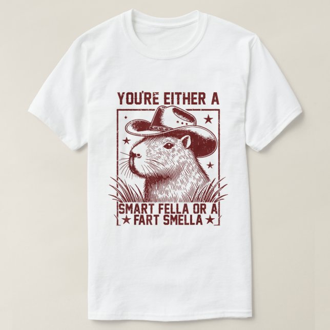 Camiseta Capibara O eres un chico inteligente - Fart Smella (Diseño del anverso)