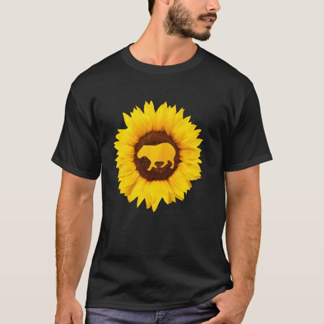 Camiseta Capibara Para Mujeres Hombres Mamífero Girasol Ani (Anverso)