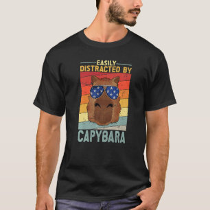 Camiseta Capibara Retro Para Hombres Mujeres Niños Cavy Rod