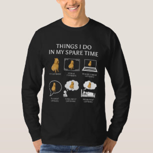 Camiseta Capibara Rodent Cosas Que Hago En Mi Repuesto