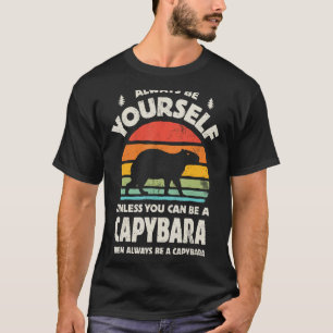 Camiseta Capibara Sé Siempre Tú Mismo Retro Vintage años 60