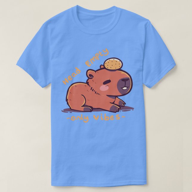 Camiseta Capibara vacío de la cabeza (Diseño del anverso)
