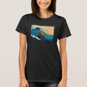Camiseta Capibara Wave Capibara Animal gráfico de surf