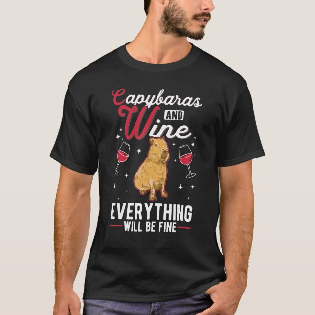 Camiseta Capibara Y Capibara De Vino (Anverso)