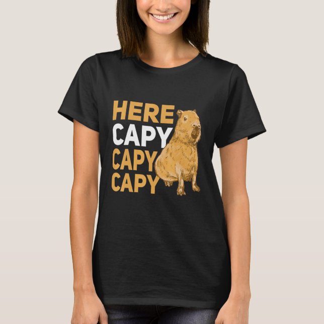 Camiseta Capibaras Capibara Rodent Capybara Aquí Captura (Anverso)