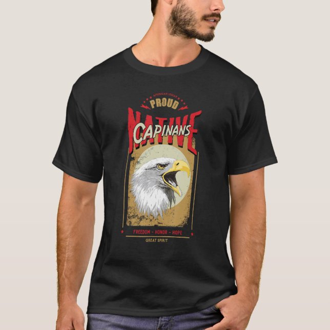 Camiseta Capinans Nativo Estadounidense Águila Espíritu Vin (Anverso)