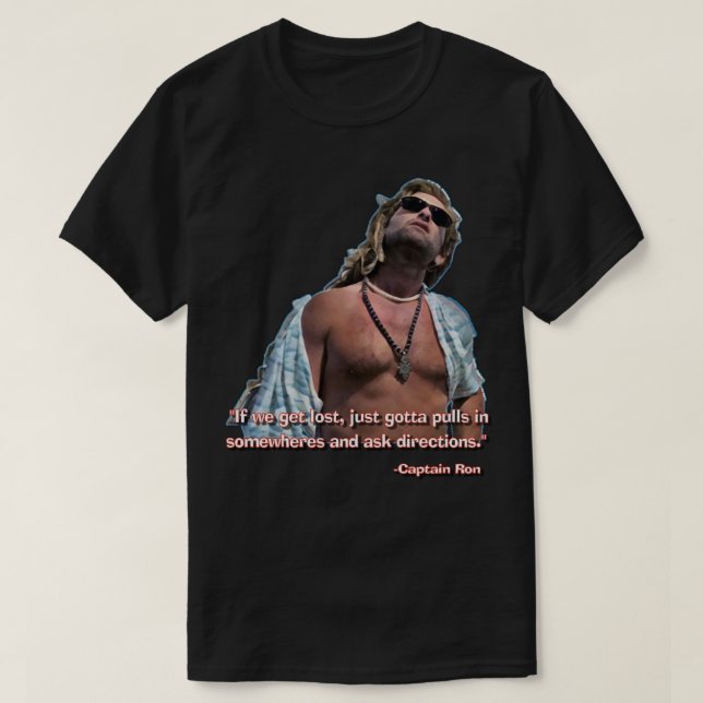 Camiseta CAPITAINE RON - "Si nous nous perdons, il fau (Diseño del anverso)