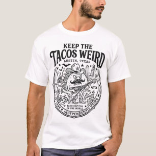 Camiseta Capital del Taco Austin Texas Estilo Vaquero Punk