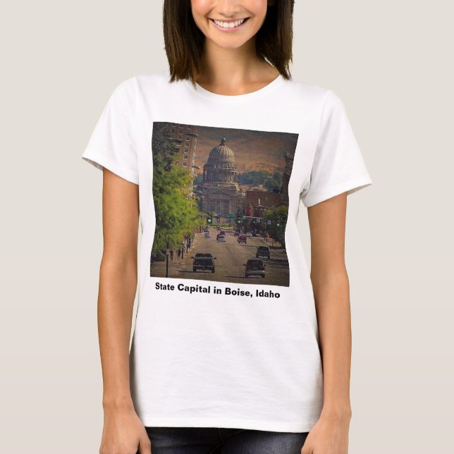 Camiseta Capital estatal en Boise, Idaho (Anverso)