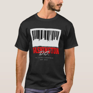 Camiseta Capital Graffiti de la silueta de código de barras