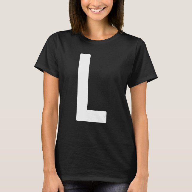 Camiseta Capital Letter L Monogram Norwester Font Initial A (Anverso)