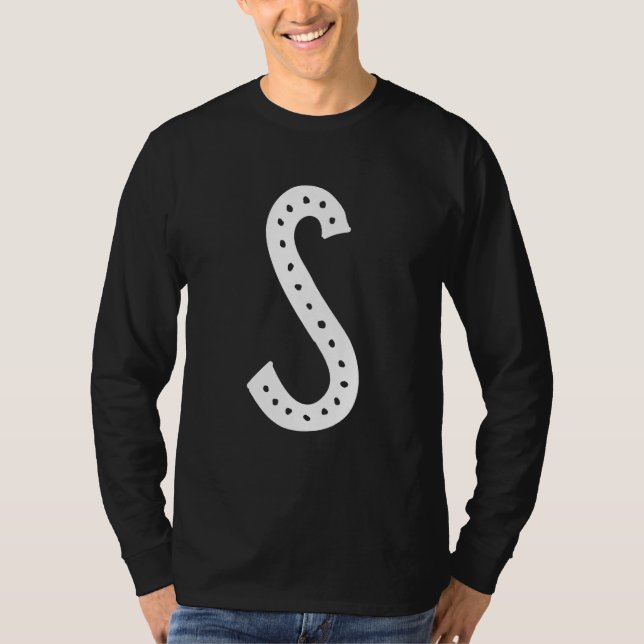 Camiseta Capital Letter S Monogram Initial Alphabet (Anverso)