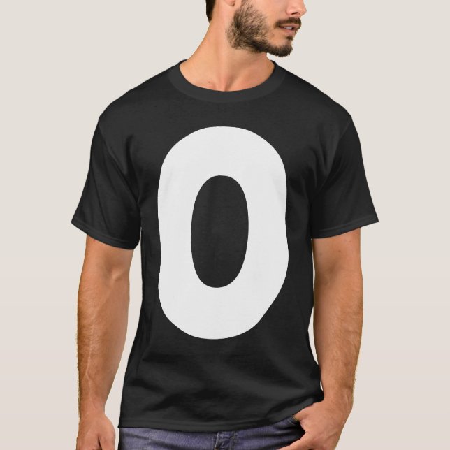 Camiseta Capital O Bold Alphabet Letter Monogram Uppercase  (Anverso)