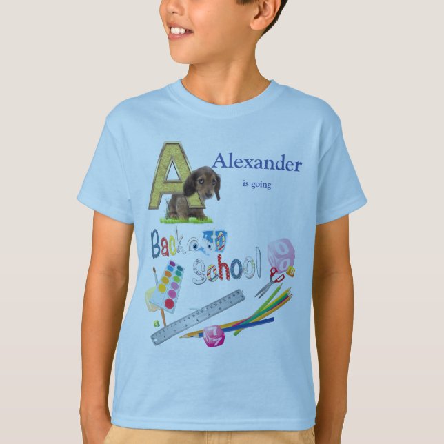 Camiseta Capitales de los alfabetos de vuelta a la escuela (Anverso)