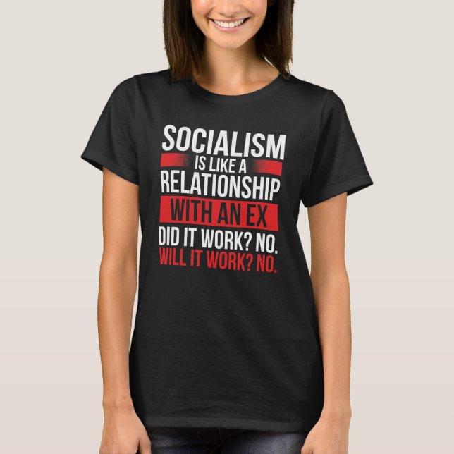 Camiseta Capitalismo anti socialismo libre mercado amante (Anverso)