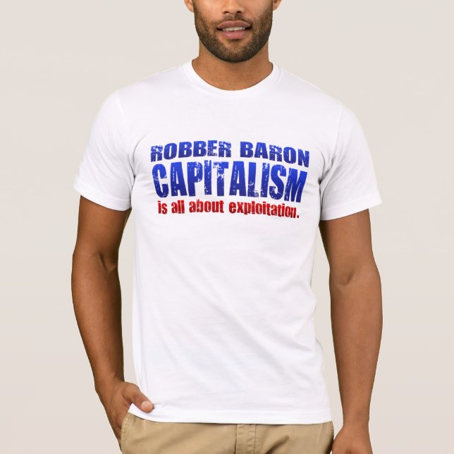 Camiseta Capitalismo del barón de ladrón de TLT marca (Anverso)