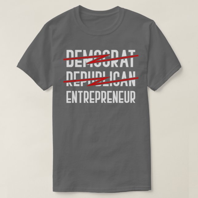 Camiseta Capitalismo empresarial republicano demócrata (Diseño del anverso)
