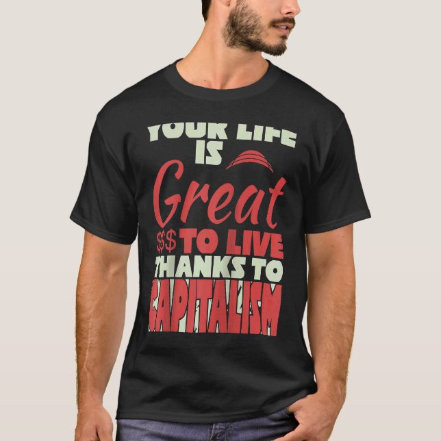 Camiseta Capitalismo empresario capitalista Economía bancar (Anverso)