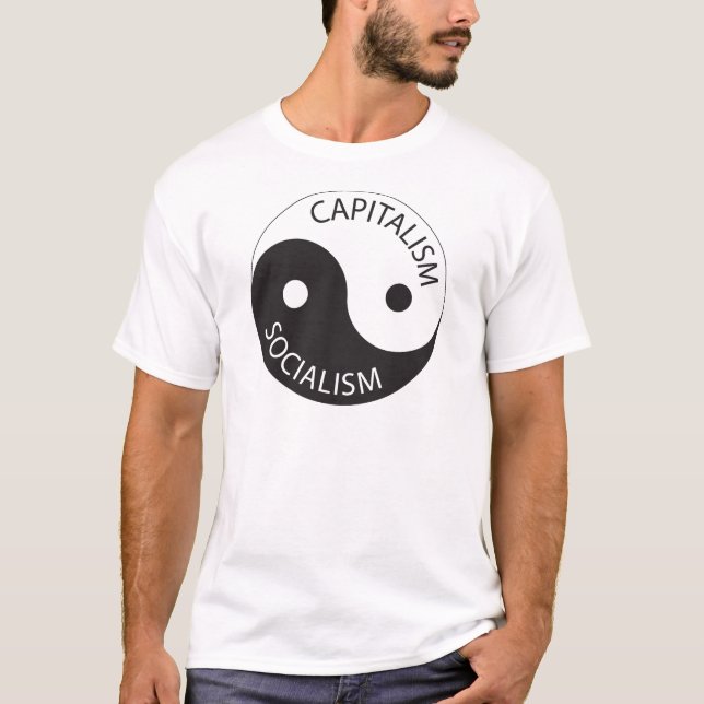 Camiseta Capitalismo, socialismo; Yin, Yang (Anverso)