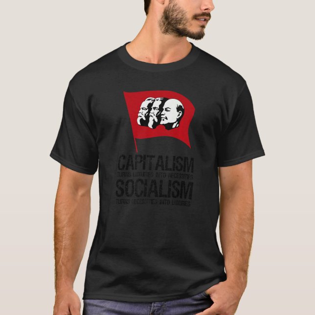 Camiseta Capitalismo vs socialismo Anti comunista Pro Capit (Anverso)