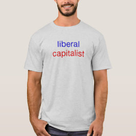 Camiseta Capitalista liberal tanto azul como rojo gracioso 