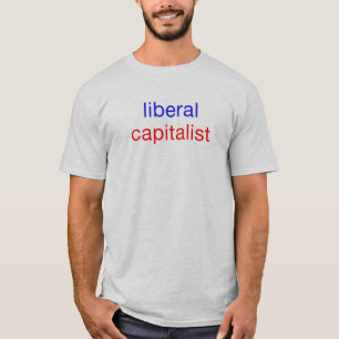 Camiseta Capitalista liberal tanto azul como rojo gracioso 