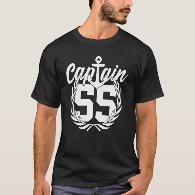 Camiseta Capitán 55 años 55 cumpleaños (Anverso)