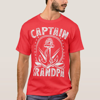 Camiseta Capitán Abuelo Pontoon Bote Lago Sailor Pesca B