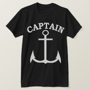 Camiseta Capitán Anchor Ropa Norteamericana Blanco/Negro