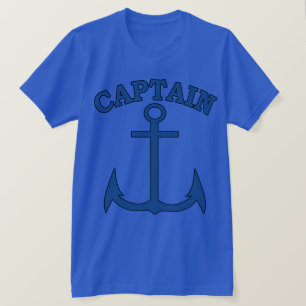 Camiseta Capitán Anclaje Azul Tapón Americano