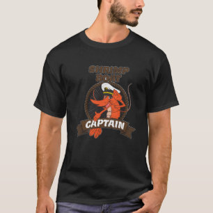 Camiseta Capitán Barco de camarón Cute Personalizado de mar