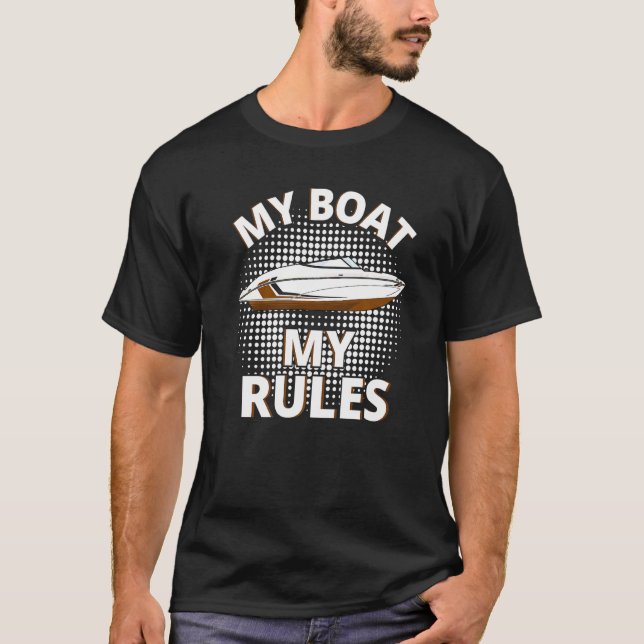 Camiseta Capitán Bote del capitán del barco de la regatón (Anverso)
