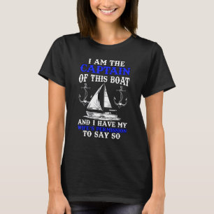 Camiseta Capitán Bote Marido Vela Sailor Seafare