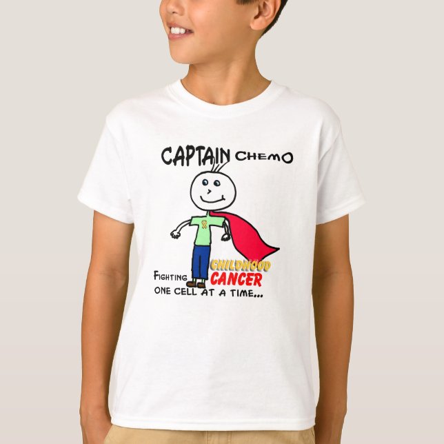 Camiseta Capitán Chemo Childhood Cancer Support (Anverso)