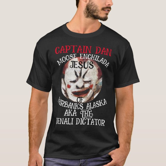 CAMISETA CAPITÁN DAN MOOSE CARIBOU QUESO ENCHILADA JESÚS  (Anverso)