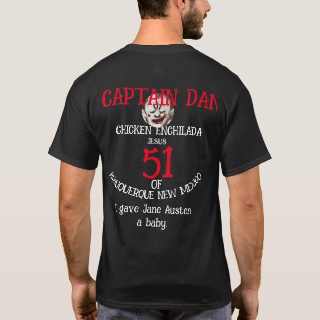 CAMISETA CAPITÁN DAN POLLO ENCHILADA JESÚS ALBUQUERQUE NM (Reverso)