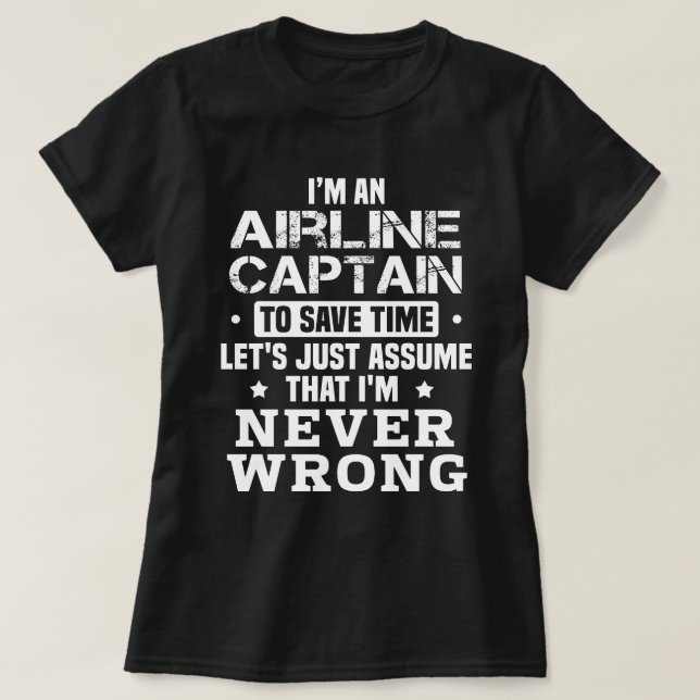 Camiseta Capitán de aerolíneas (Diseño del anverso)