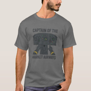Camiseta Capitán de Airways del Mercado - Piloto Comerciant