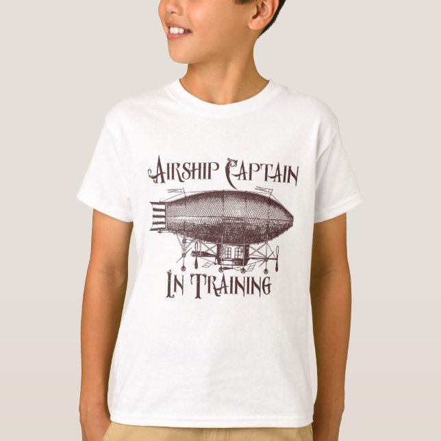 Camiseta Capitán de avión en entrenamiento, Steampunk para  (Anverso)