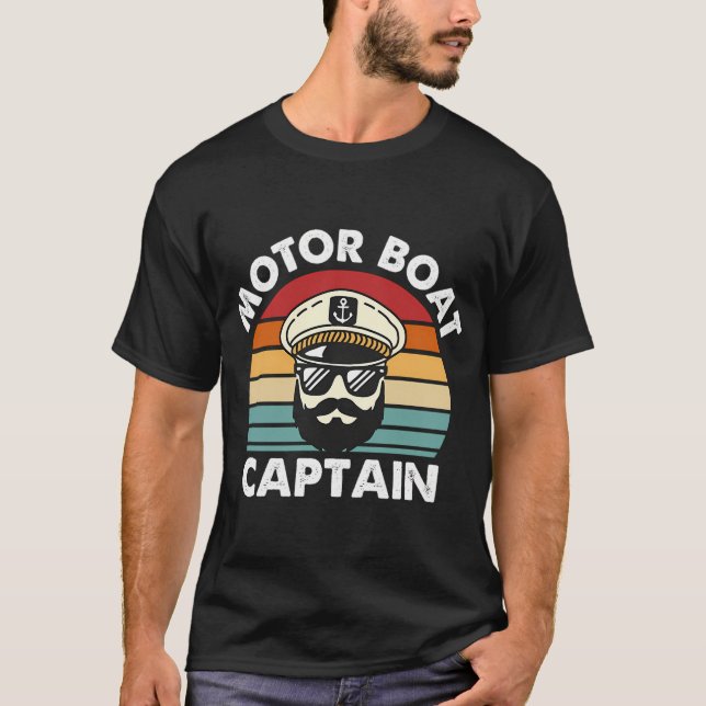 Camiseta capitán de barco a motor (Anverso)