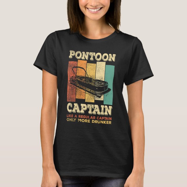 Camiseta CAPITÁN DE BARCO DE PONTOON, como un capitán norma (Anverso)