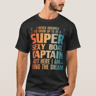 Camiseta Capitán de Barco Genial Para Hombres Mujeres Vela 