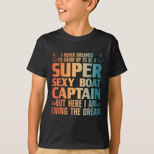 Camiseta Capitán de Barco Genial para Hombres Mujeres Vela